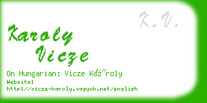 karoly vicze business card